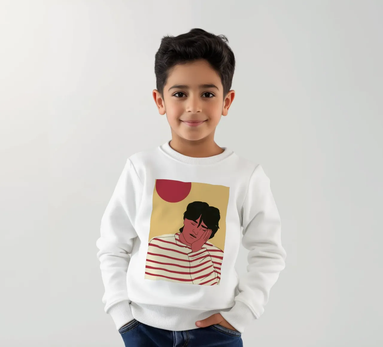 Malessere della camicia a righe felpa bambino da Mossy Pigment