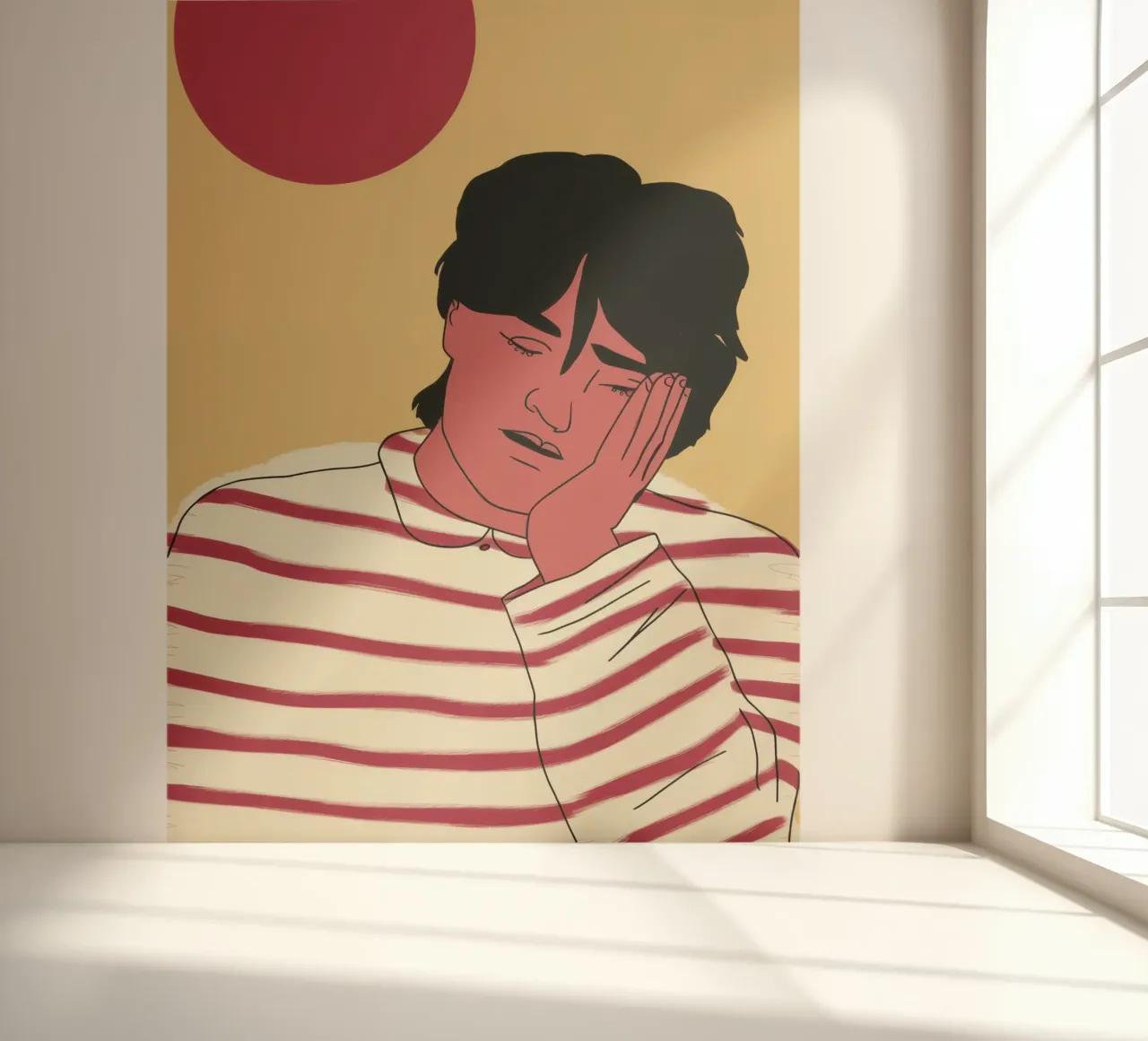 Striped Shirt Malaise photo wallpaper by Mossy Pigment
