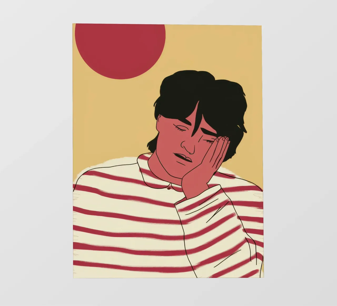 Striped Shirt Malaise photo wallpaper by Mossy Pigment
