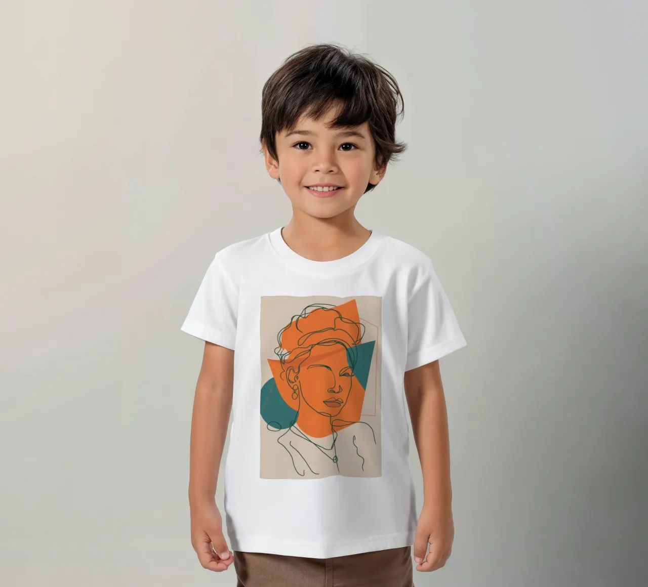 Tangerine Lineage Visage kids t-shirt by Reds Jays