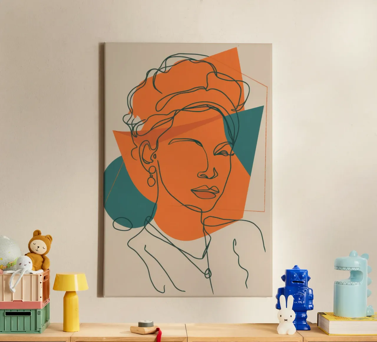 Tangerine Lineage Visage canvas by Reds Jays
