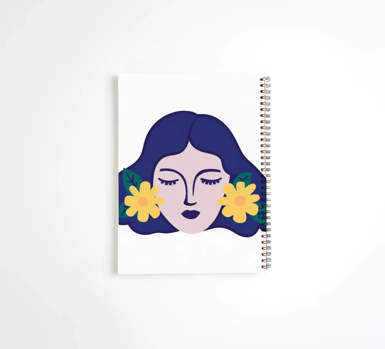 Azure Dream Blossoms spiral notebook by Rain Balance