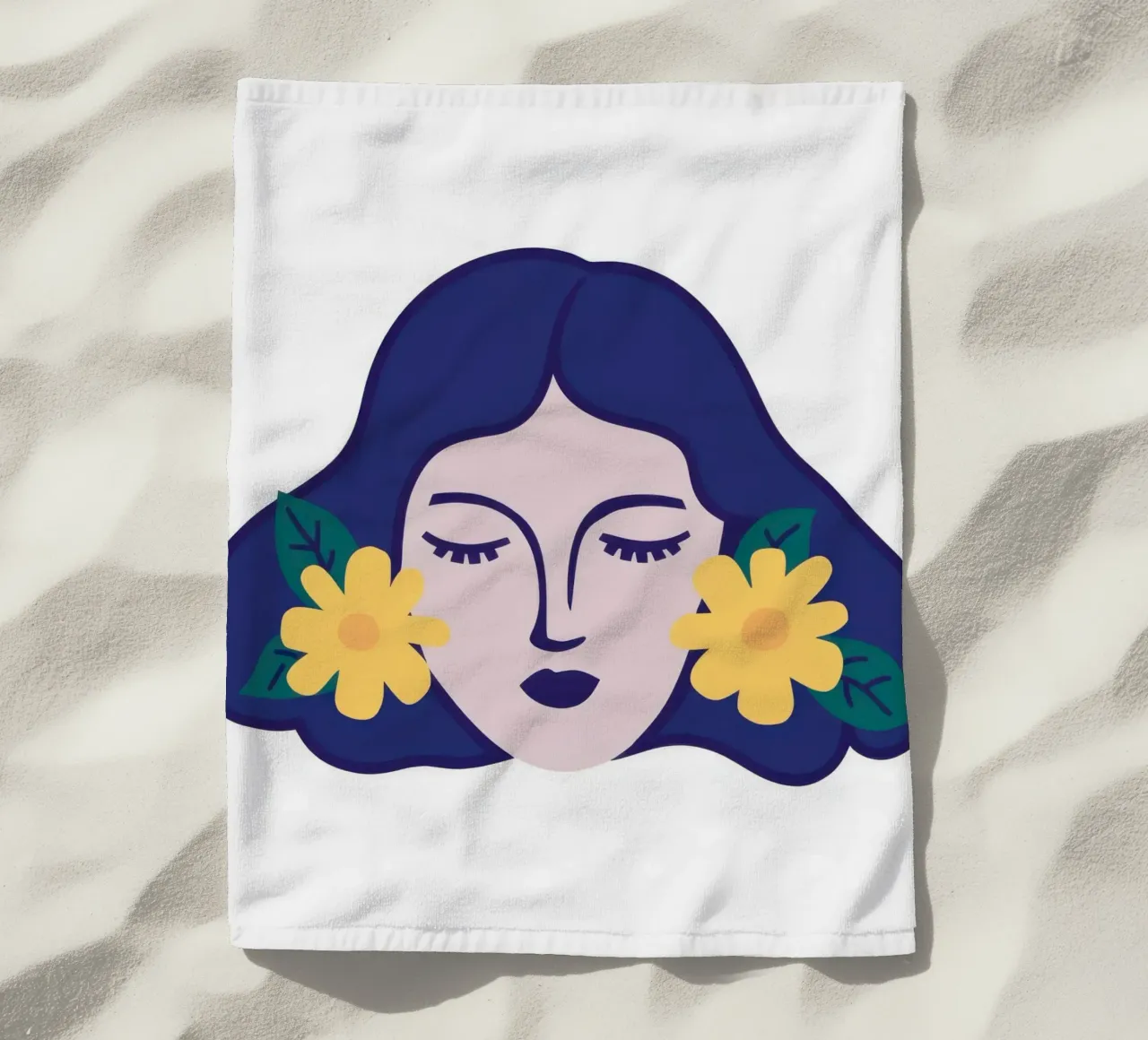 Fiori di sogno azzurri telo mare da Rain Balance
