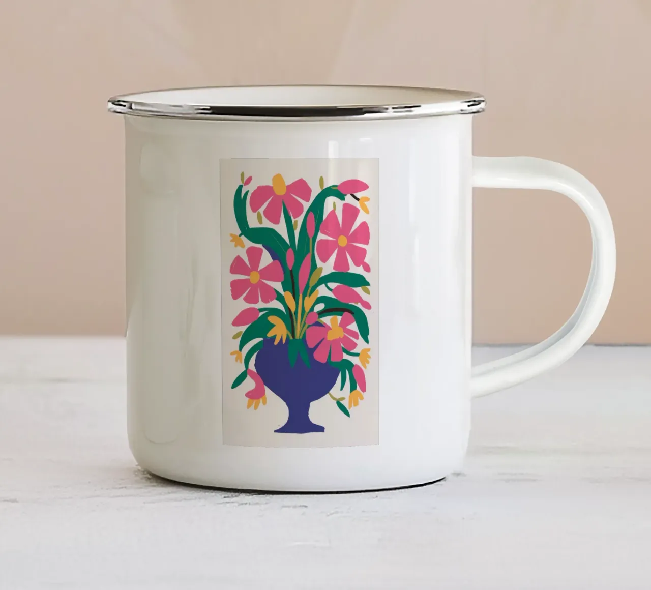 Fuchsia bloei burst emaille mok van Monuments Fire