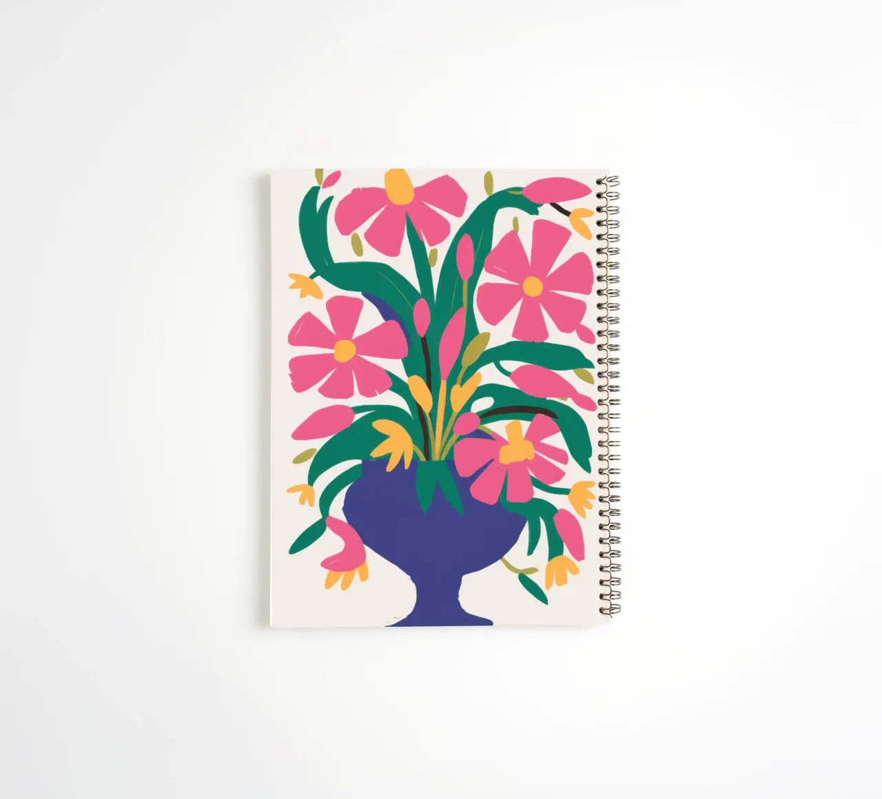 Fuchsia Bloom Burst spiral notebook by Monuments Fire