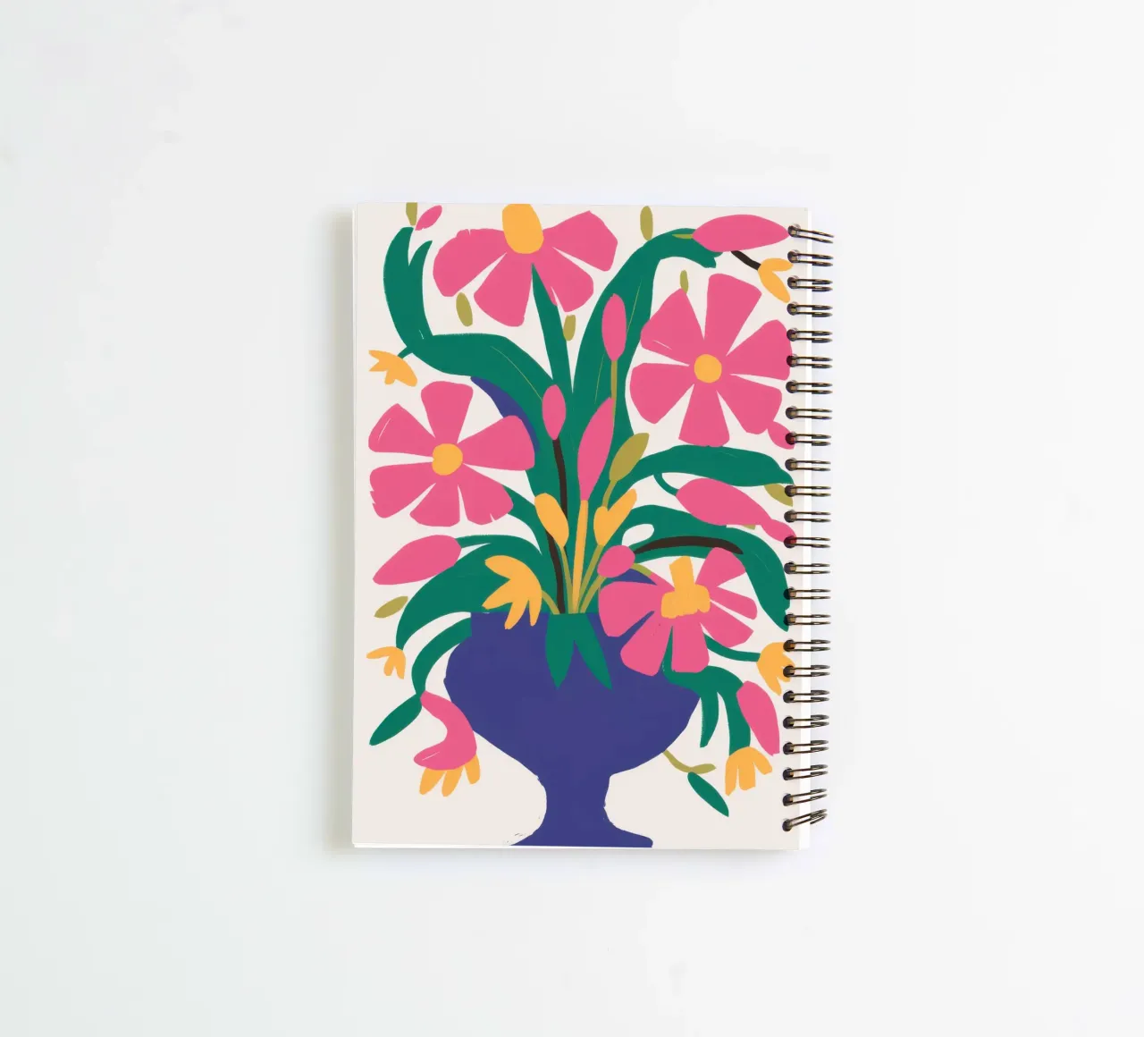 Fuchsia Bloom Burst spiral notebook by Monuments Fire