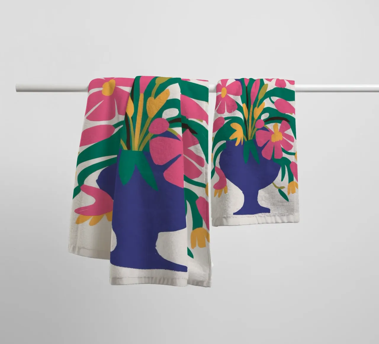 Fuchsia Bloom Burst towel by Monuments Fire