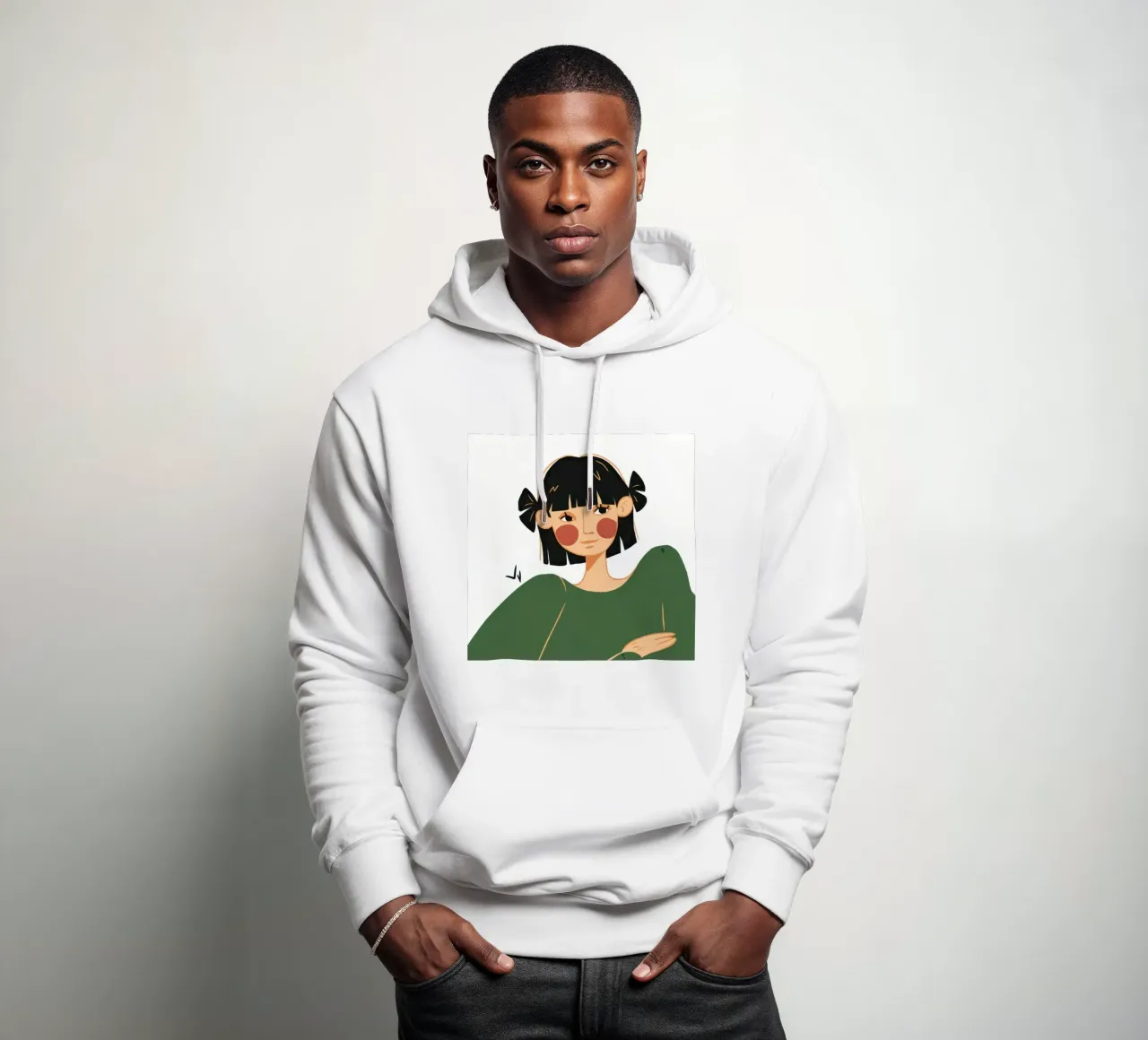 Grafico Bob Gaze felpa con cappuccio da Giant Foxs