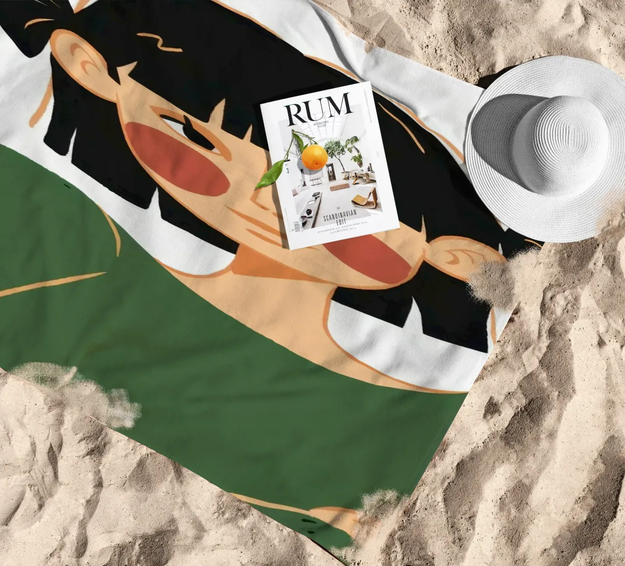 Grafico Bob Gaze telo mare da Giant Foxs