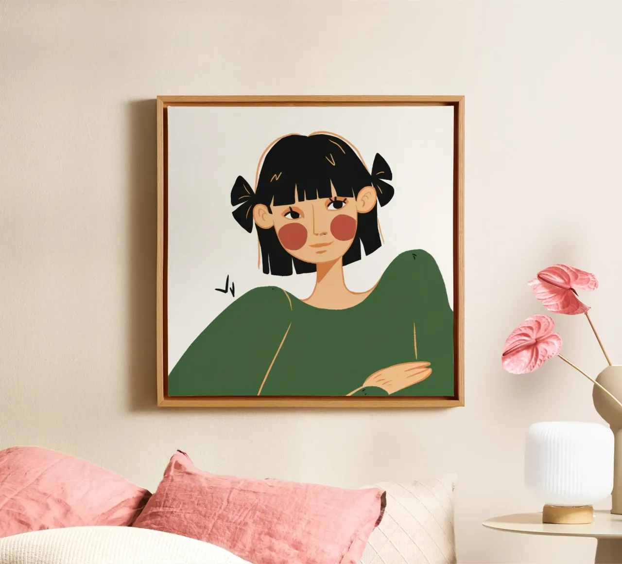 Grafico Bob Gaze tela con Cornice a cassetta da Giant Foxs