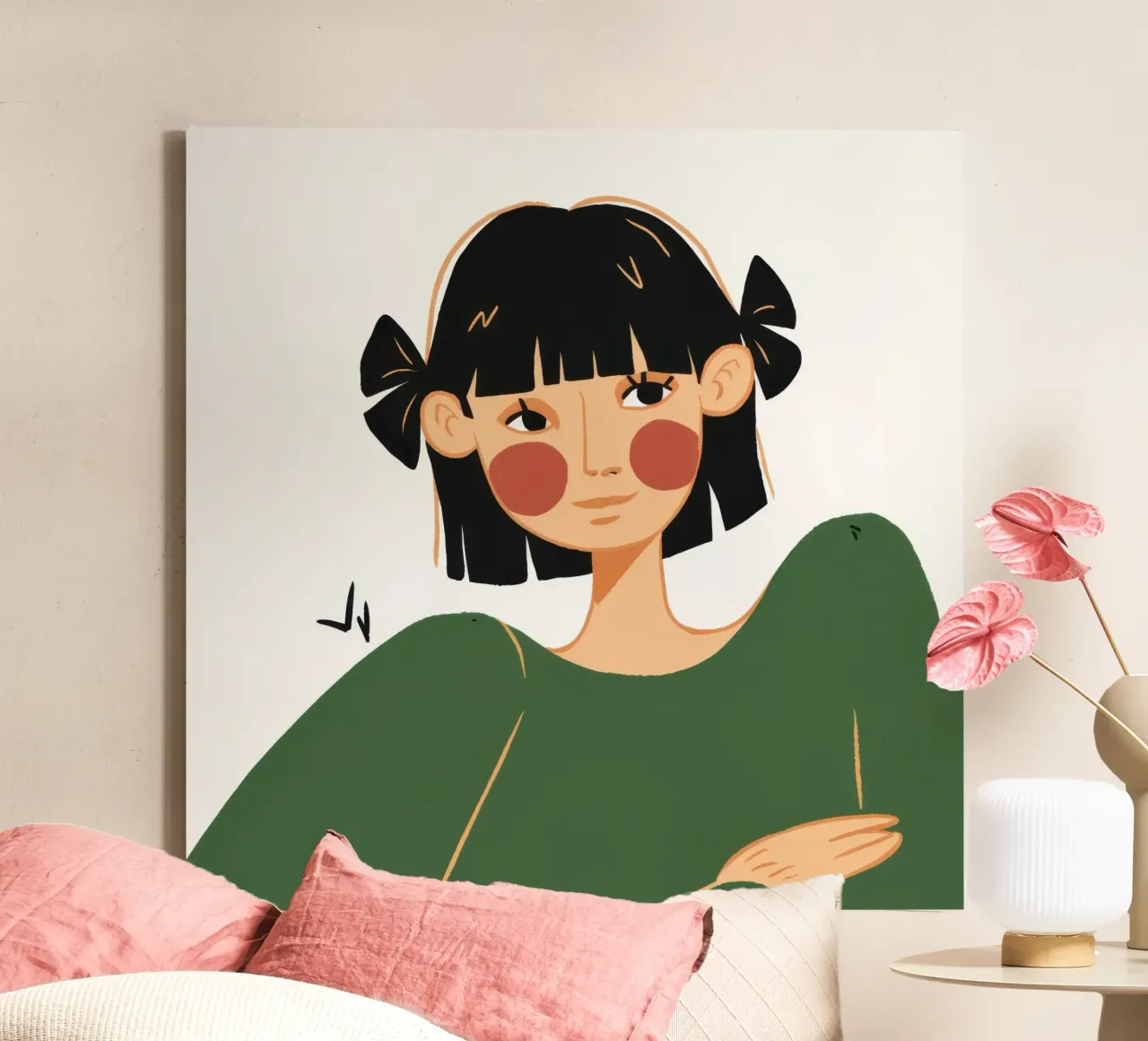 Grafico Bob Gaze tela con Cornice a cassetta da Giant Foxs