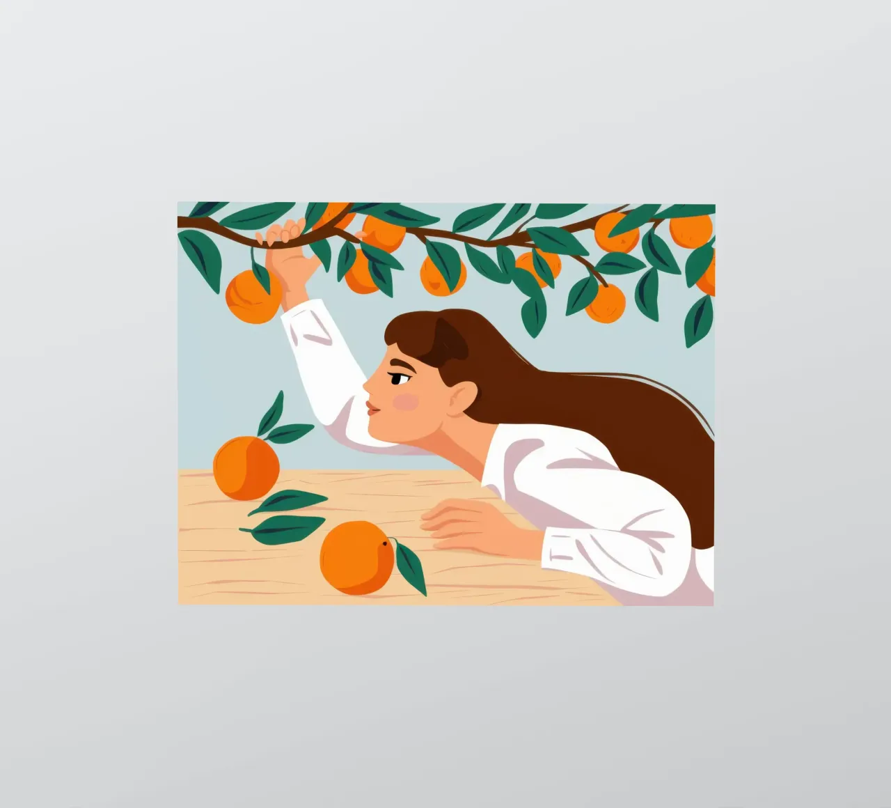 Citrus Dream Slumber sticker by Mossy Pigment
