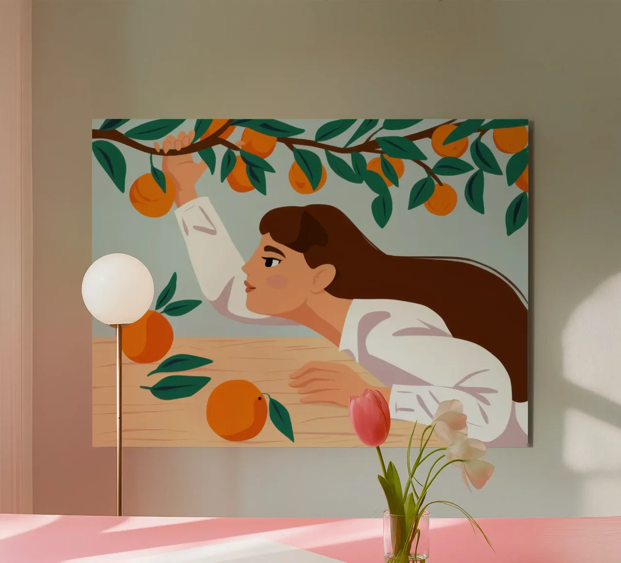 Citrus Dream Slumber alu-dibond by Mossy Pigment