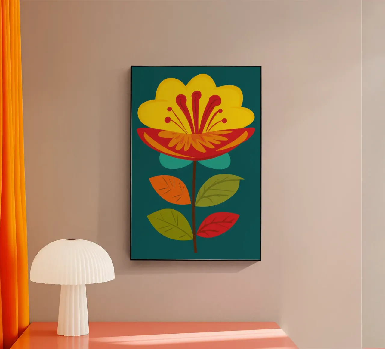 Folk Art Sole in fiore plexiglass da Rain Balance