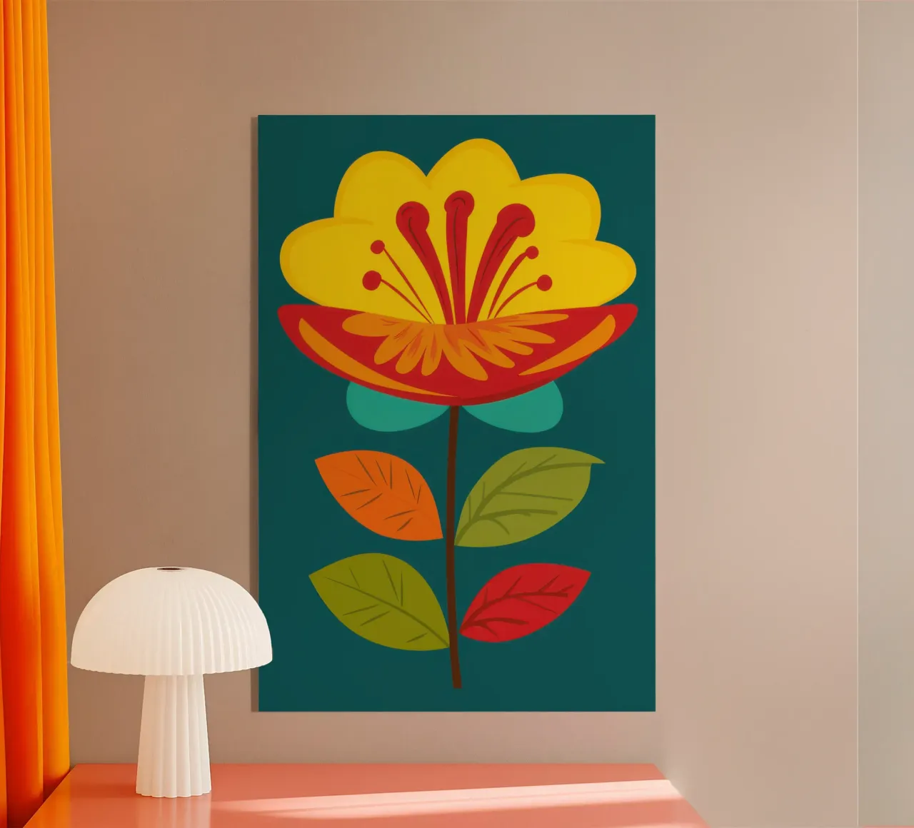 Folk Art Sole in fiore plexiglass da Rain Balance