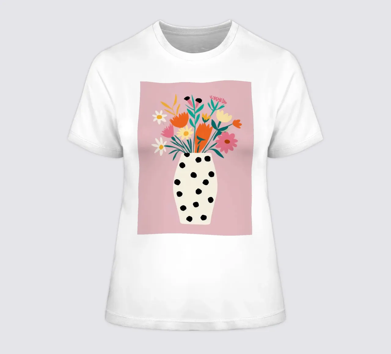 Vase à pois Delight t-shirt ajusté pour femmes de Rain Balance