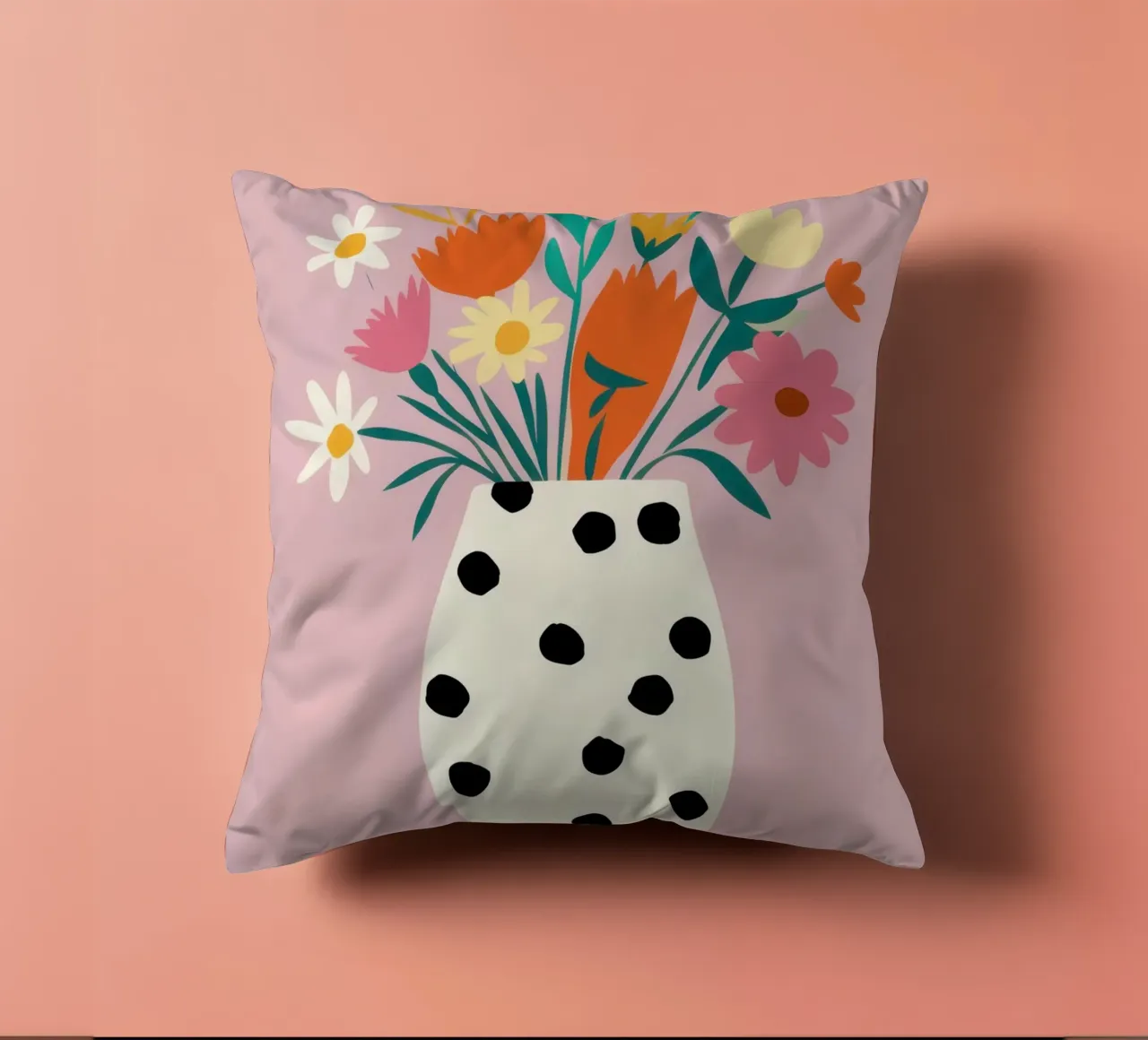 Dotted Vase Delight decorative cushion by Rain Balance