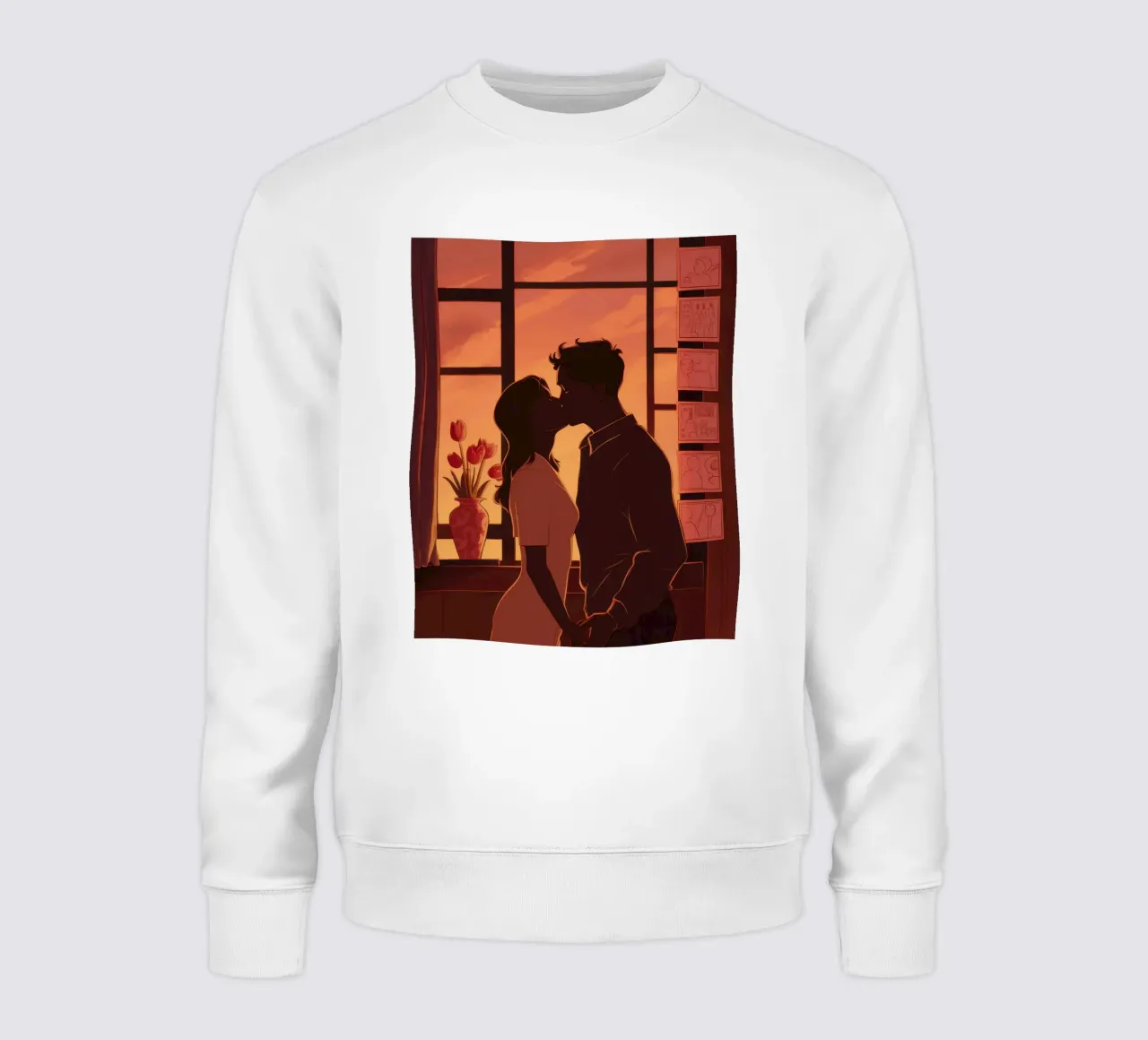 Zonsondergang Kus Silhouet sweatshirt van Giant Foxs