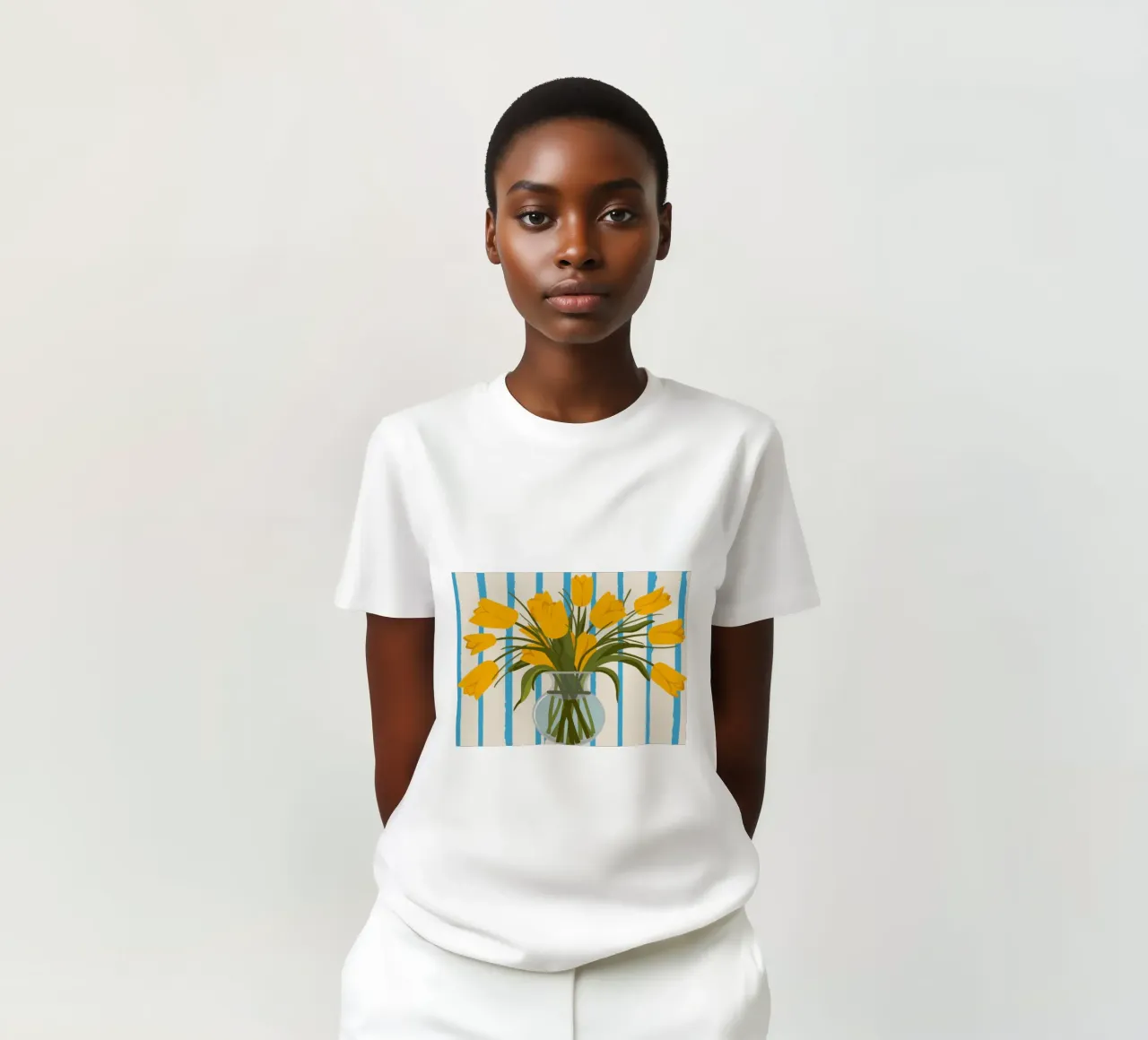 Tulipano d'oro a cascata t-shirt da Mossy Pigment