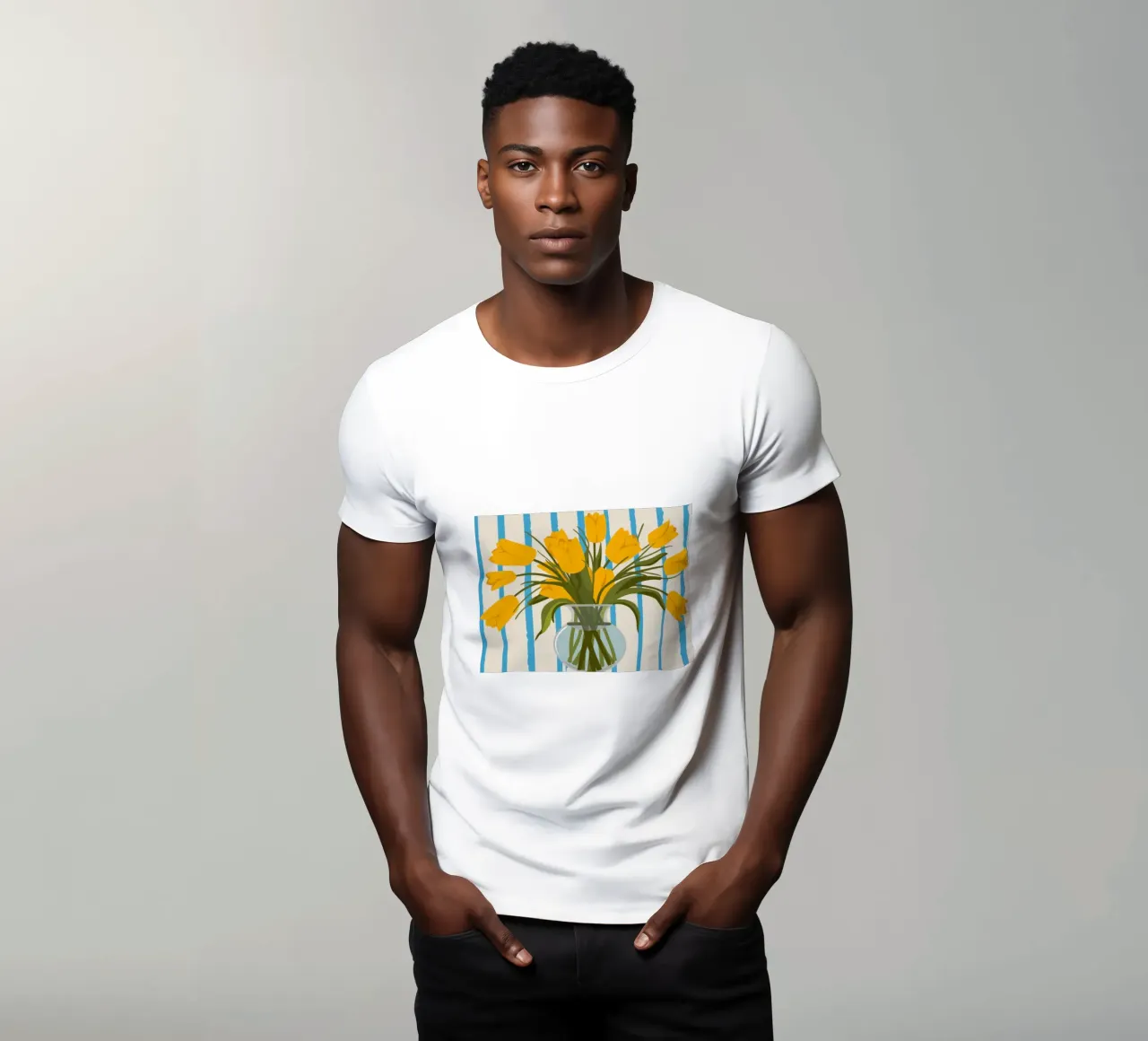 Tulipano d'oro a cascata t-shirt da Mossy Pigment