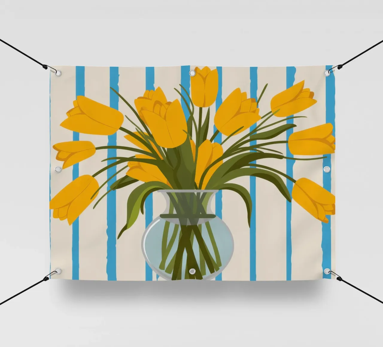 Tulipano d'oro a cascata telo in pvc da Mossy Pigment
