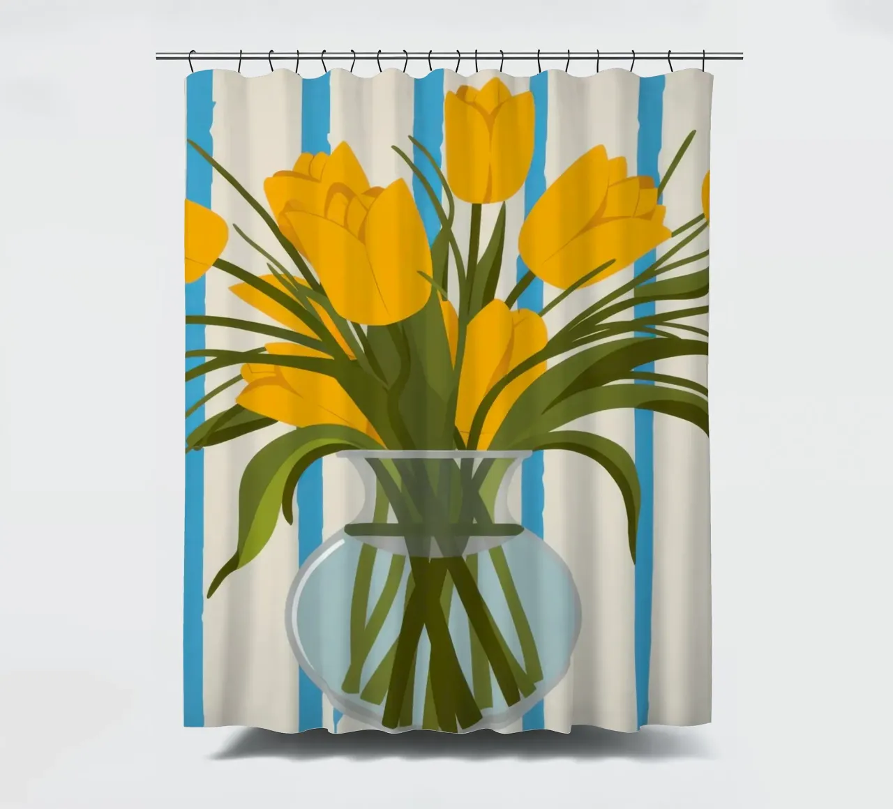 Tulipano d'oro a cascata tenda da doccia da Mossy Pigment