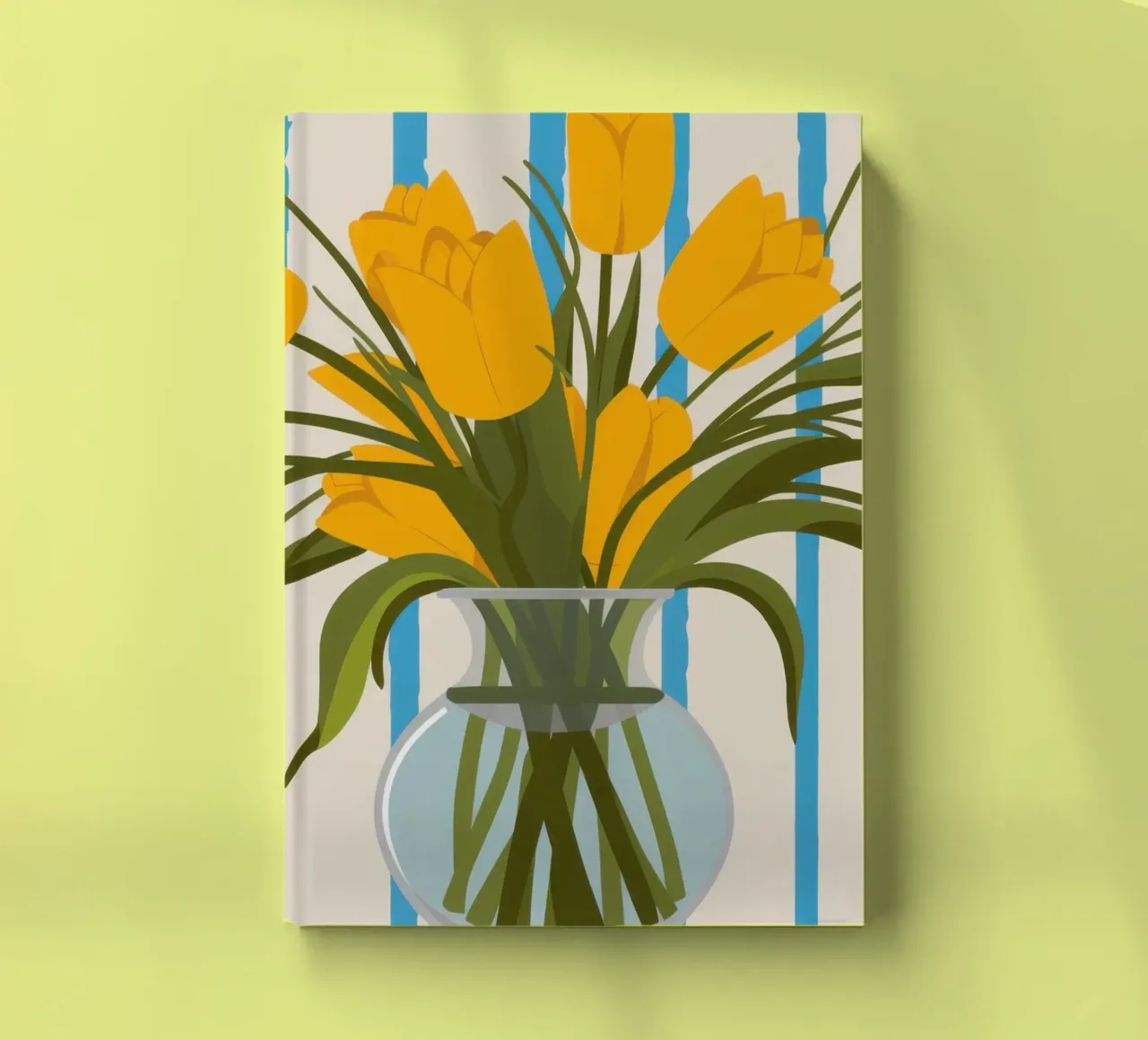 Golden Tulip Cascade notebook by Mossy Pigment