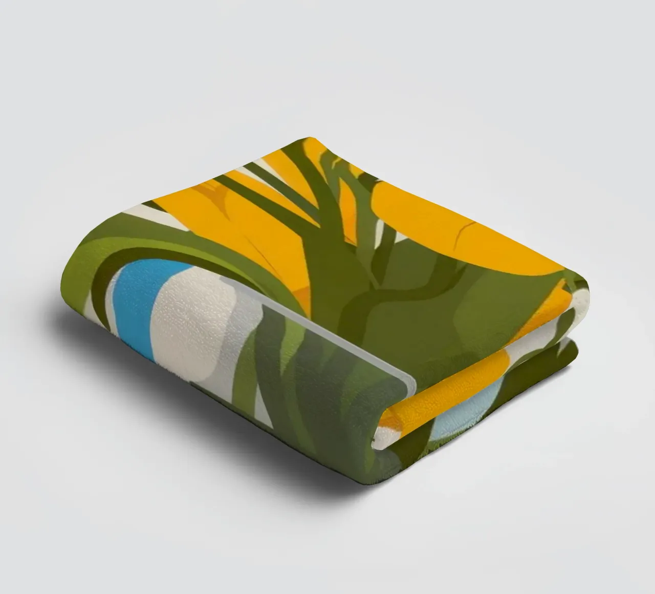 Tulipano d'oro a cascata asciugamano da bagno da Mossy Pigment