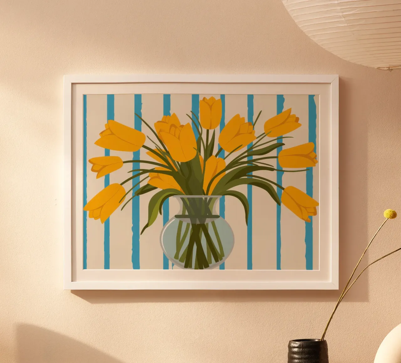 Tulipano d'oro a cascata carta hahnemühle da Mossy Pigment