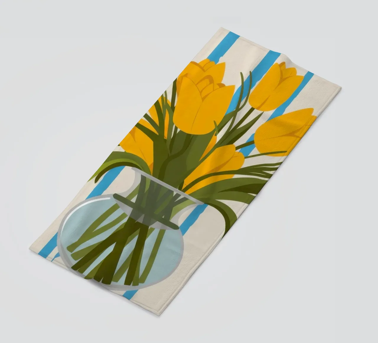 Tulipano d'oro a cascata telo mare da Mossy Pigment