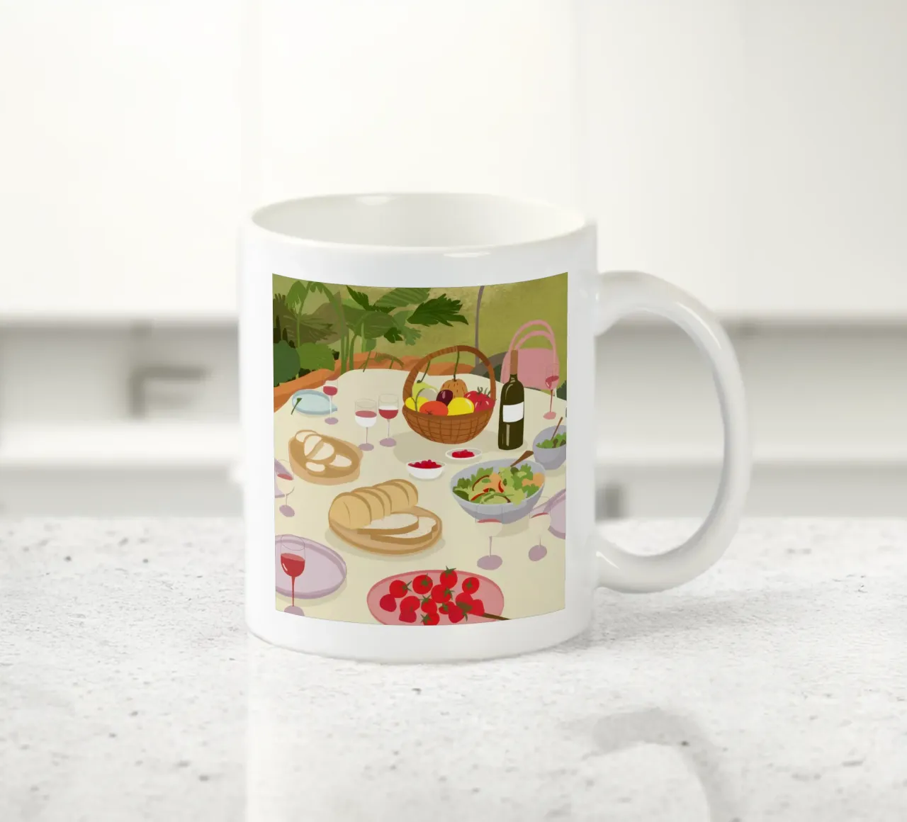 Pastoral Picnic Paradise tazza in ceramica da Monuments Fire