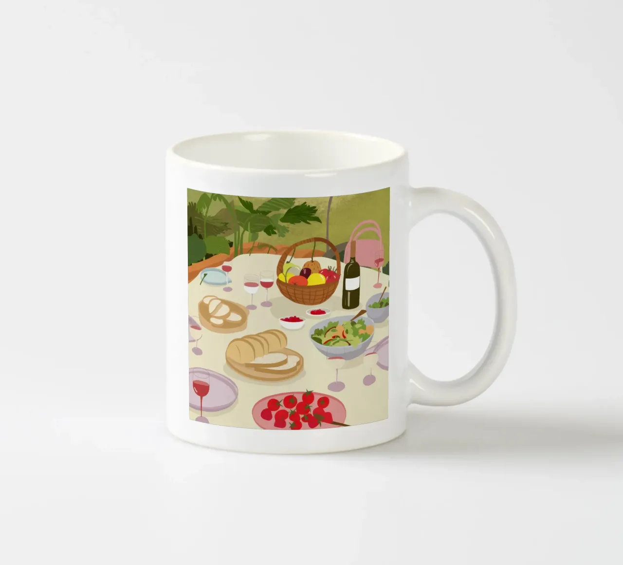 Pastoral Picnic Paradise tazza in ceramica da Monuments Fire