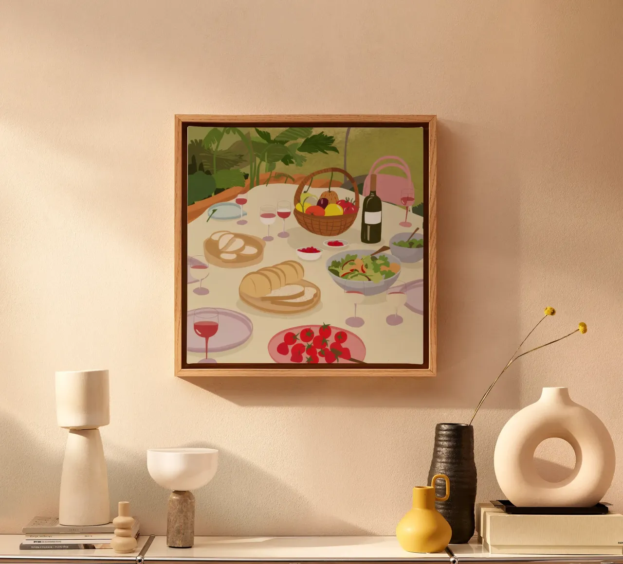 Pastoraal picknickparadijs canvas van Monuments Fire