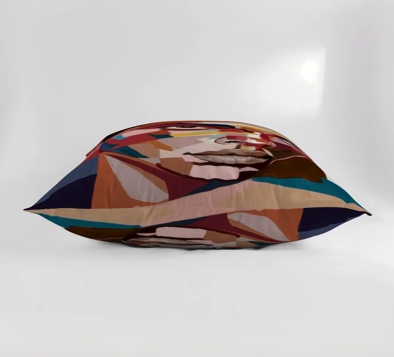 Fragmented Gaze Cubism decorative cushion by Reds Jays