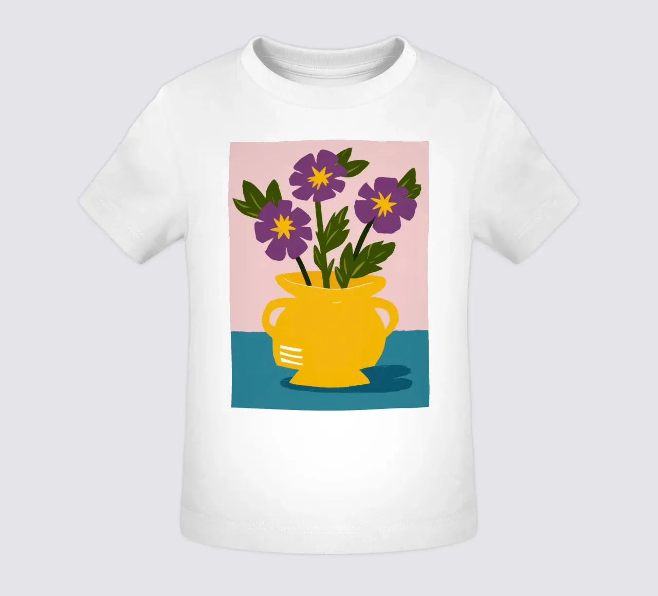 Golden Pot Pansies baby t-shirt by Rain Balance
