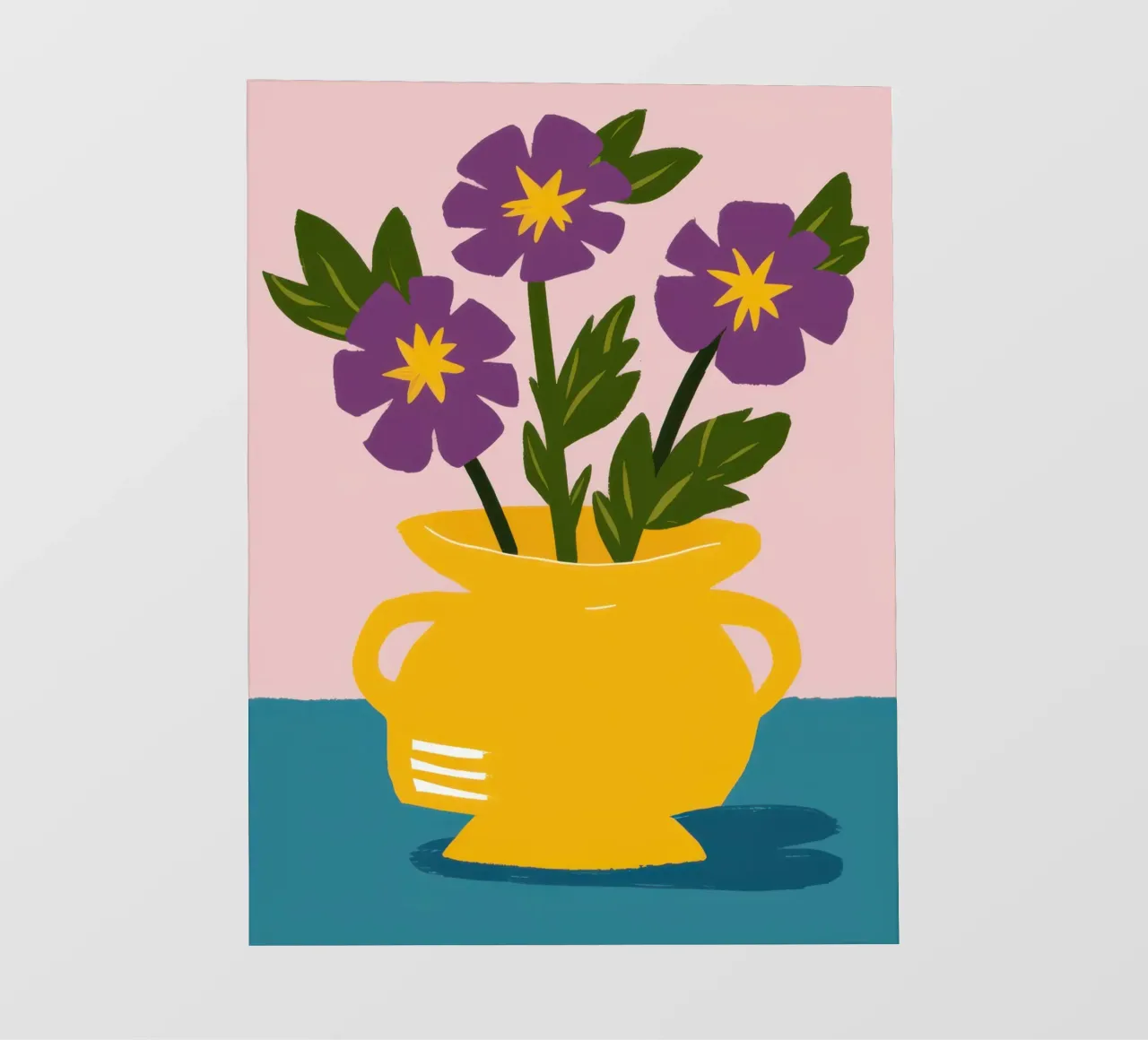 Golden Pot Pansies pvc cover by Rain Balance