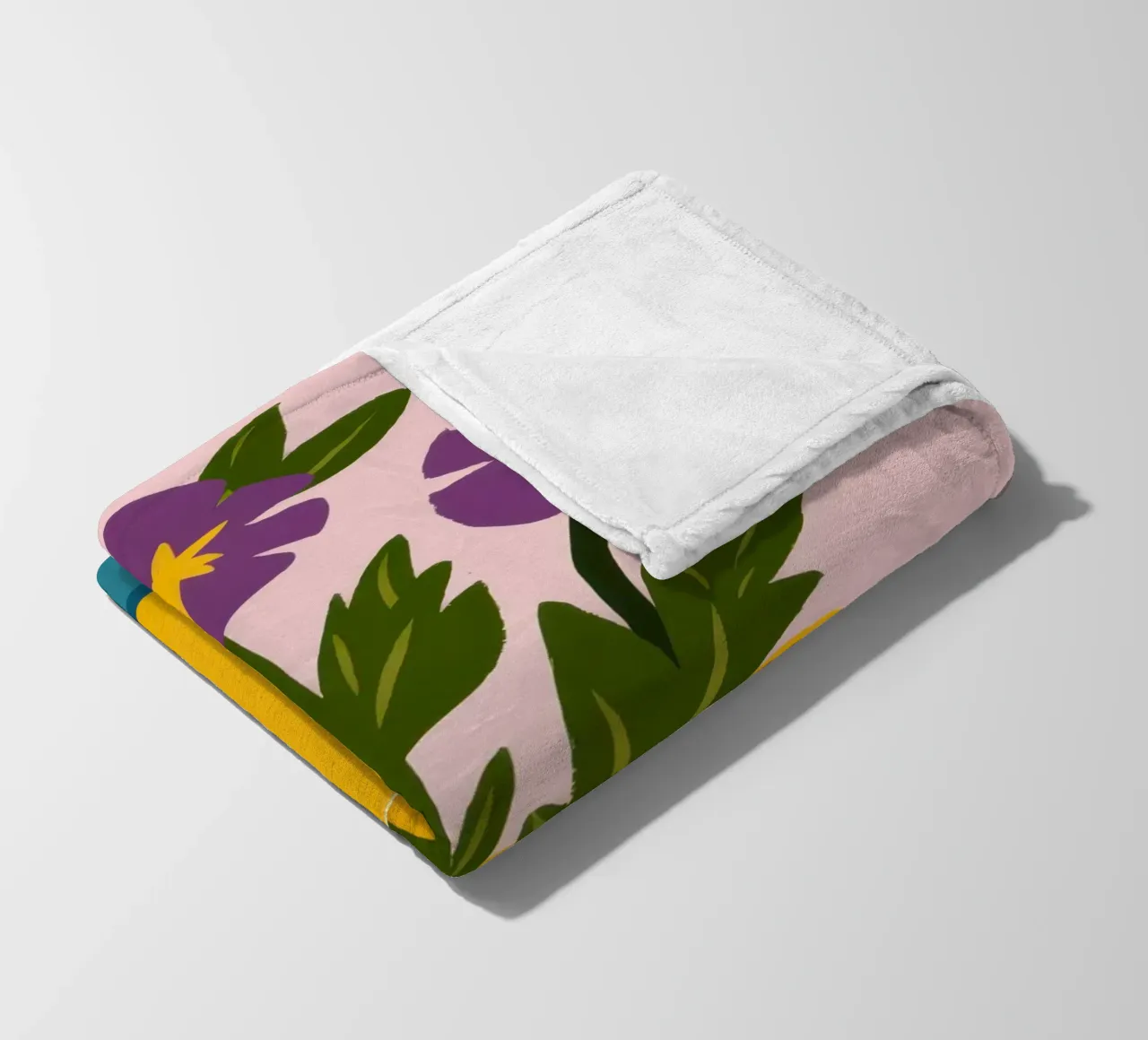 Golden Pot Pansies fleece blanket by Rain Balance