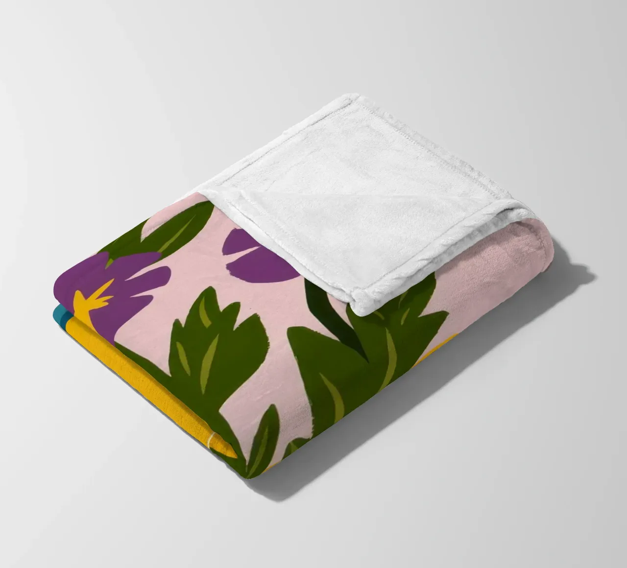 Golden Pot Pansies fleece blanket by Rain Balance