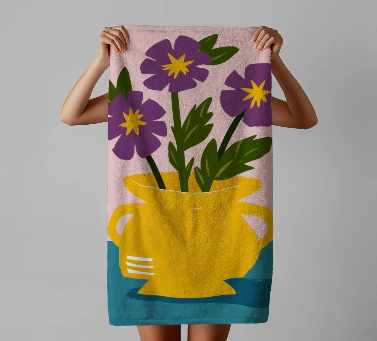 Pensées en pot d'or serviette de bain de Rain Balance