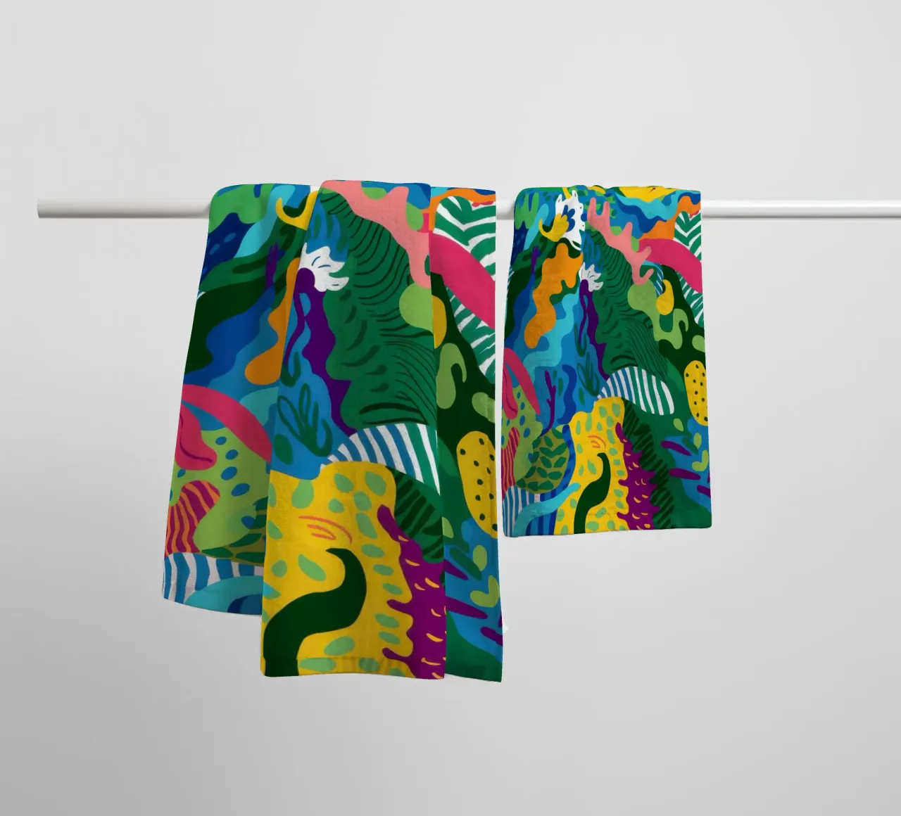 Psychedelic Jungle Rave towel by Reds Jays