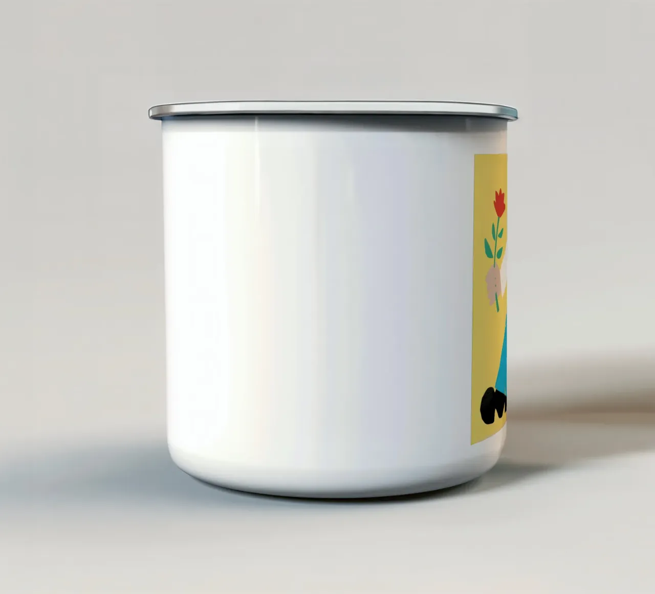Joyful Flower Stride enamel mug by Monuments Fire