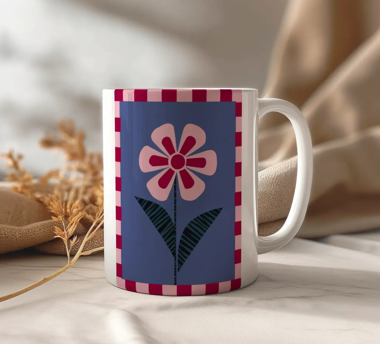 Cornice a petali Folklore tazza in ceramica da Giant Foxs