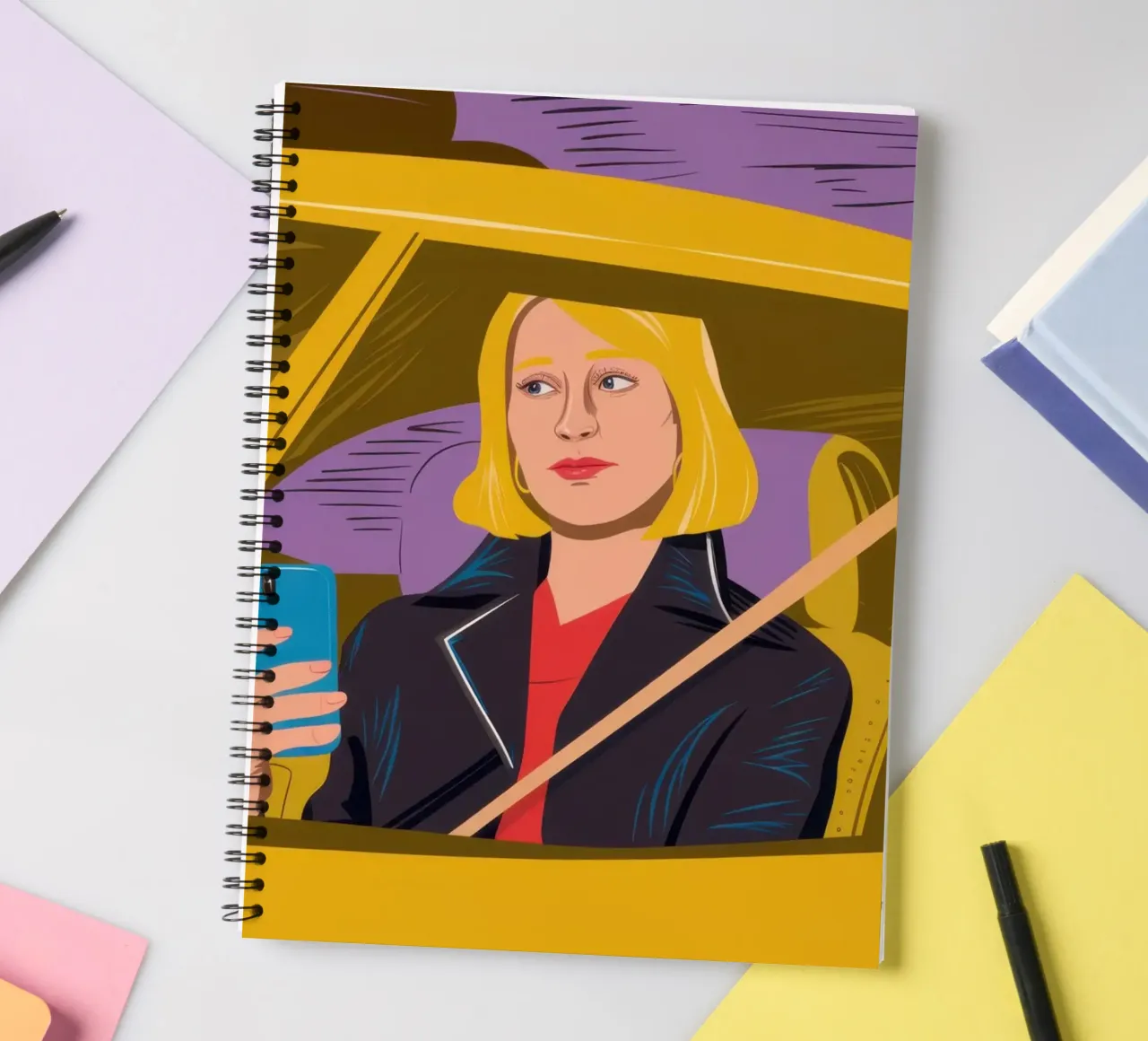 Golden Hour Driver spiral notebook by Reds Jays