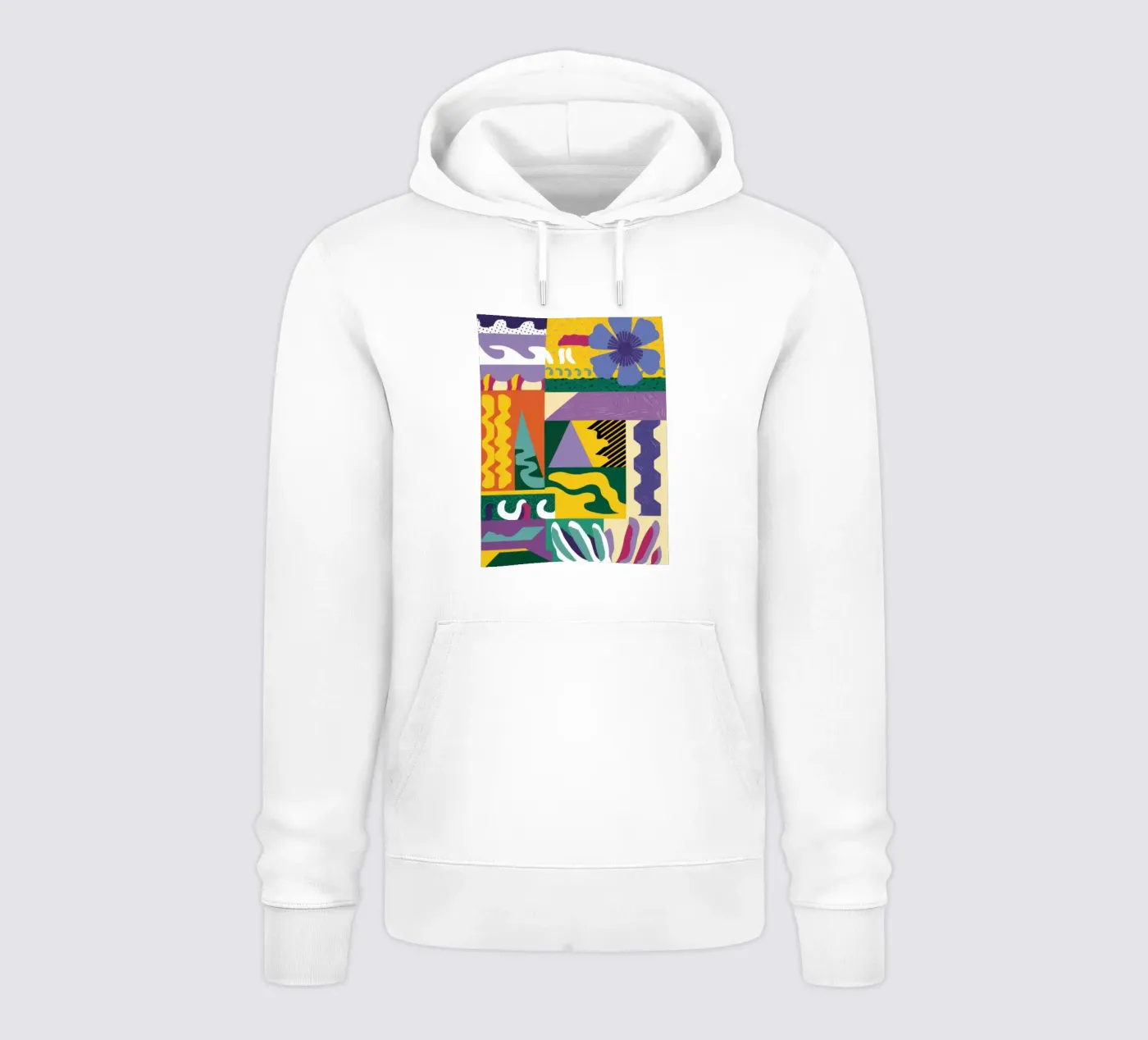 Patchwork Patroon Spelen hoodie van Monuments Fire