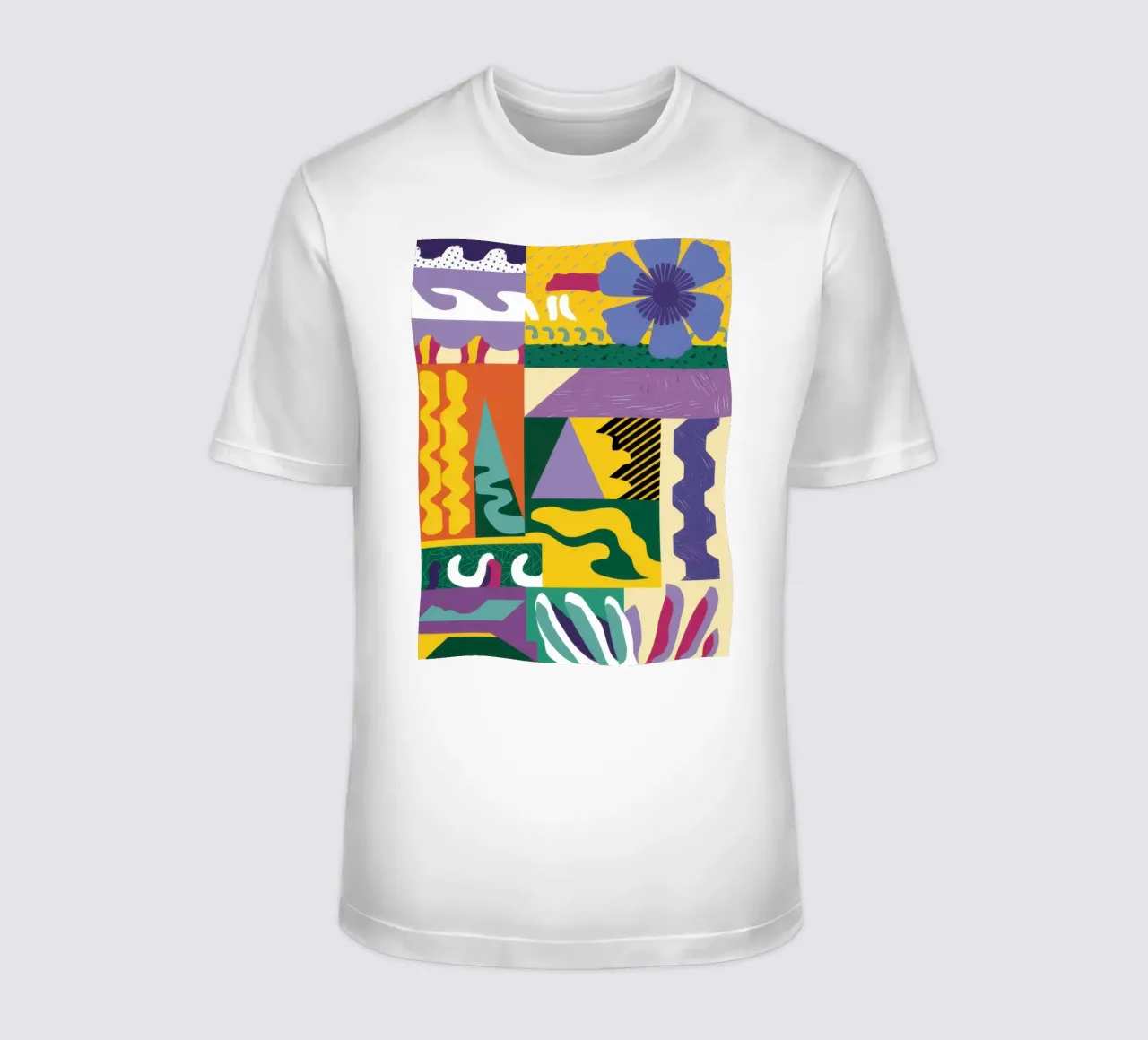 Patchwork Pattern Play t-shirt by Monuments Fire