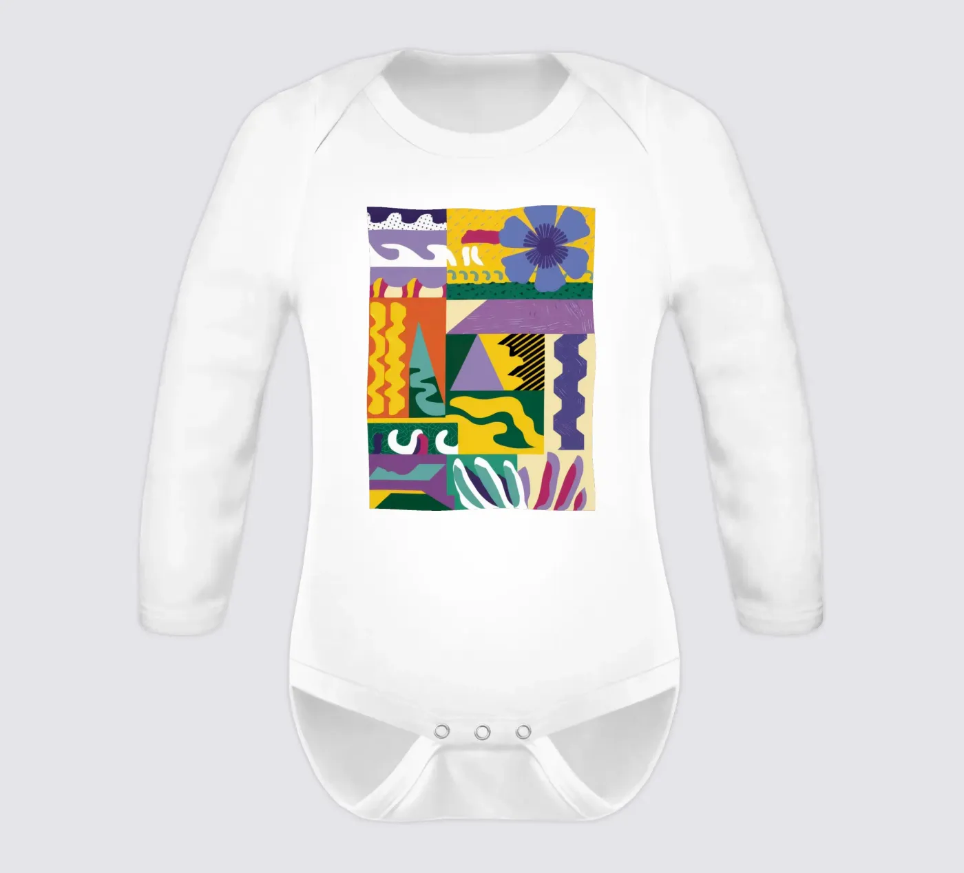 Jeu de motifs en patchwork body manches longues de Monuments Fire