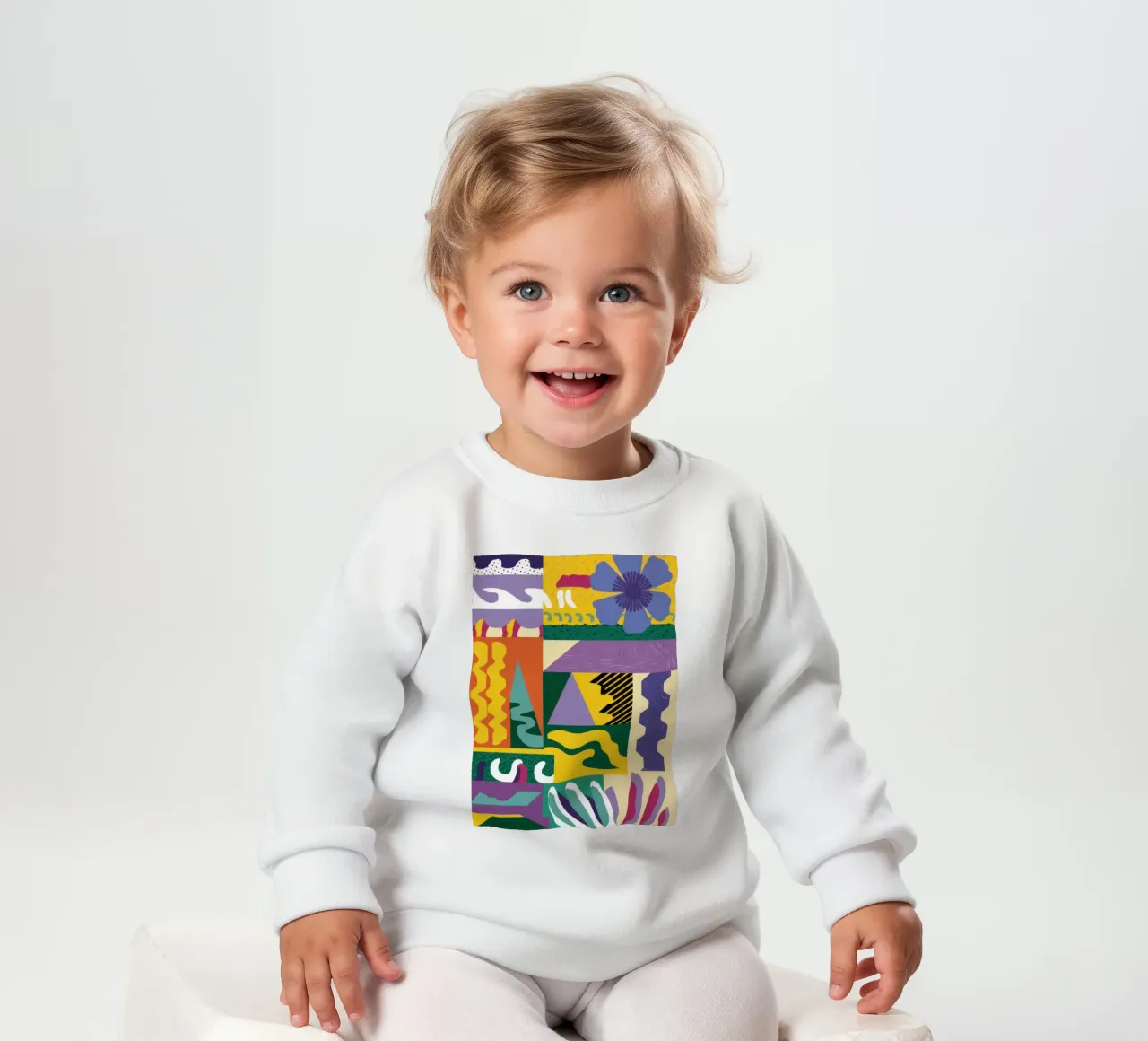 Patchwork Pattern Play sweat pour bébé de Monuments Fire