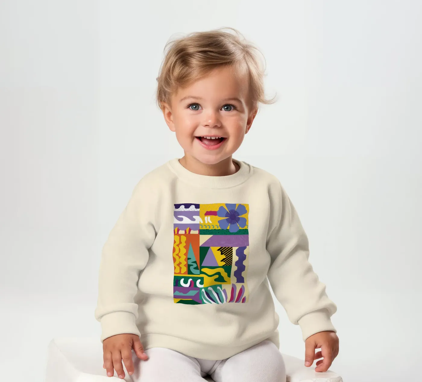 Patchwork Pattern Play Baby Sweatshirt von Monuments Fire