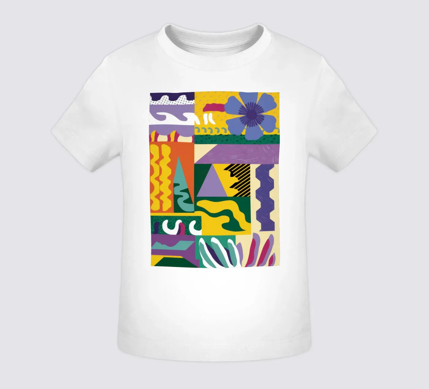 Patchwork Pattern Play maglietta neonato da Monuments Fire