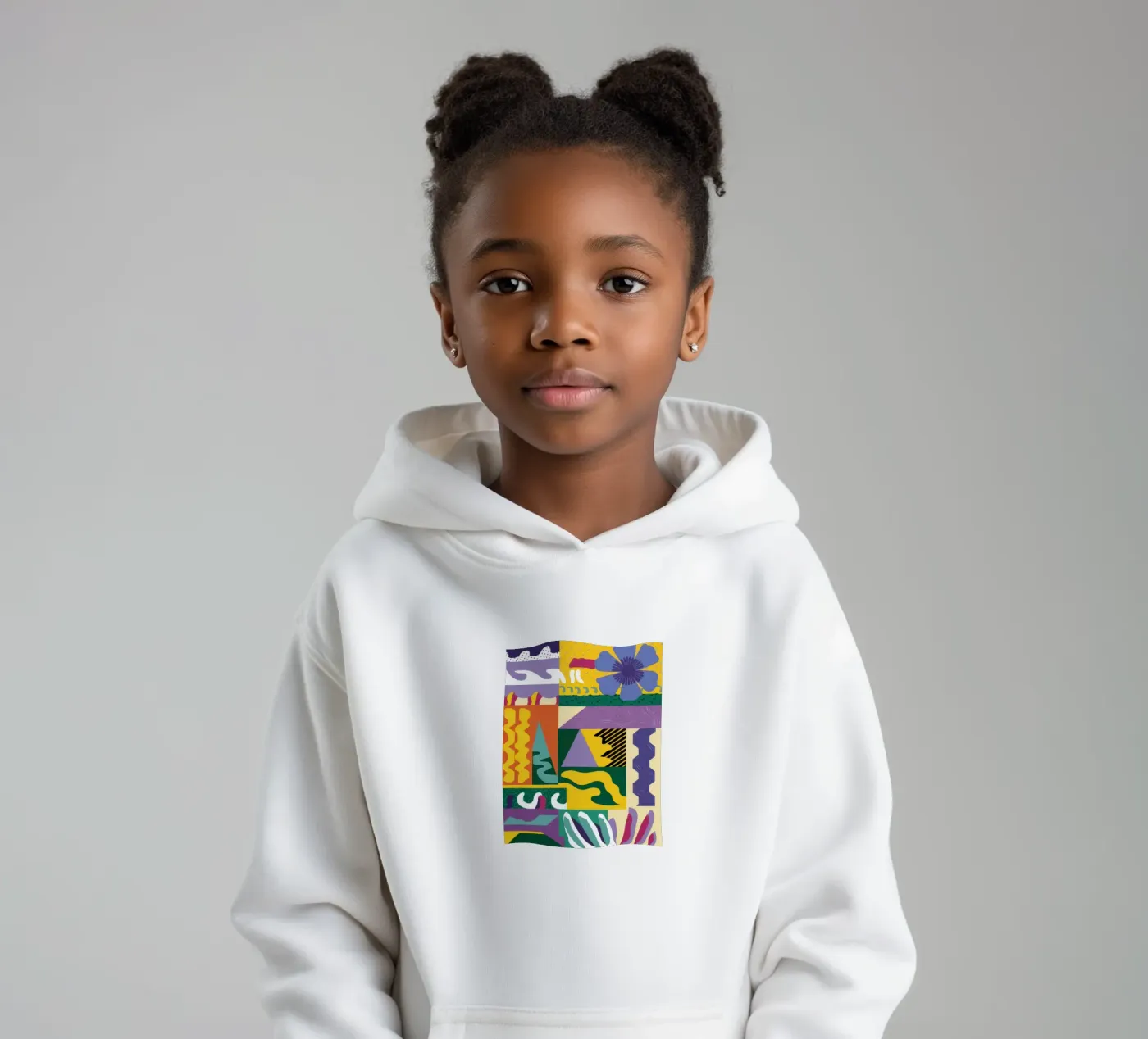 Patchwork Patroon Spelen kinder hoodie van Monuments Fire
